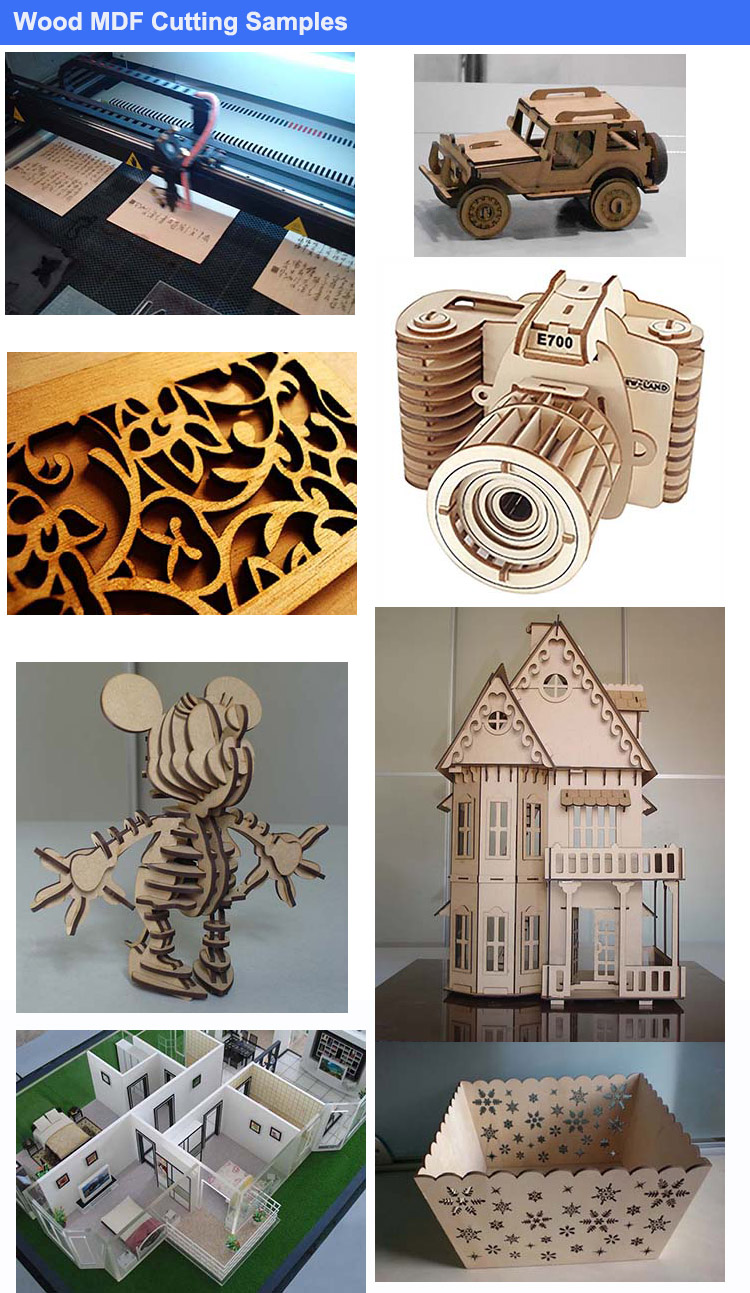 Muestras de corte de madera MDF