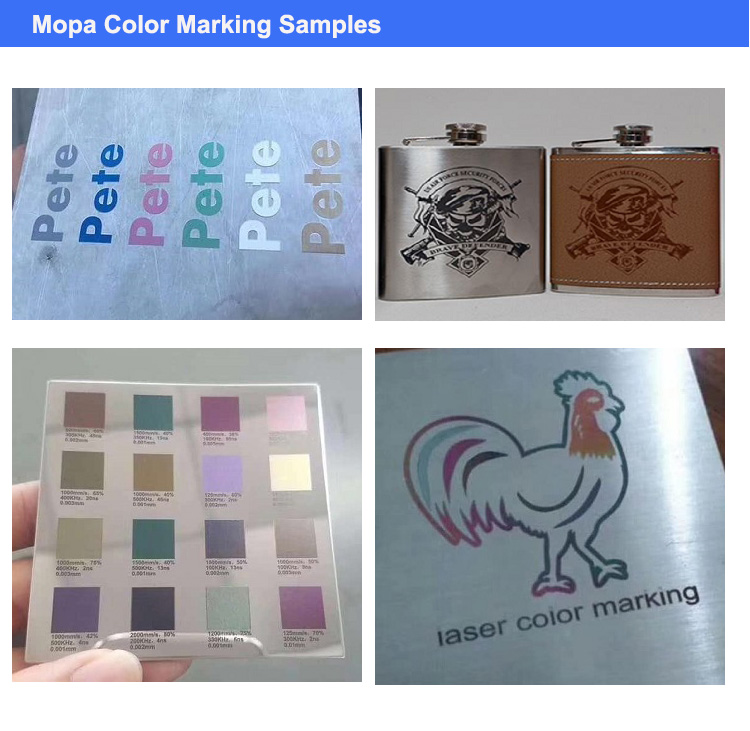 Muestras de marcado de color mopa
